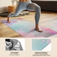 thumbnail image 4 of Soft Floral Watercolor Pattern Hot Yoga Mat Towel Non Slip for Hot Yoga - Quick-Drying Yoga Mat Cover with 4 Corner Pockets with Travel Bag - Hot Yoga Towel Non Slip 70"x26", 4 of 6