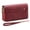 Bright Red, variant on Laatikui Wallet Women's Long Double Zipper Wallet Rfid Men's Pu Leather Clutch