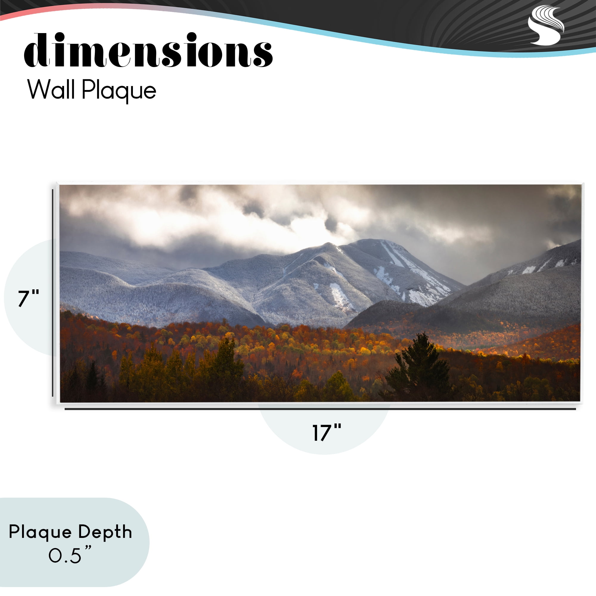 Stupell Industries Colliding Seasons Mountainscape Wall Plaque Art, design by Jonathan Zaharek