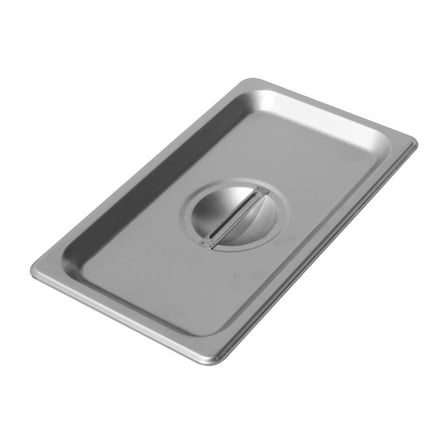 Fourth Size Solid Stainless Steam Table Cover, Each