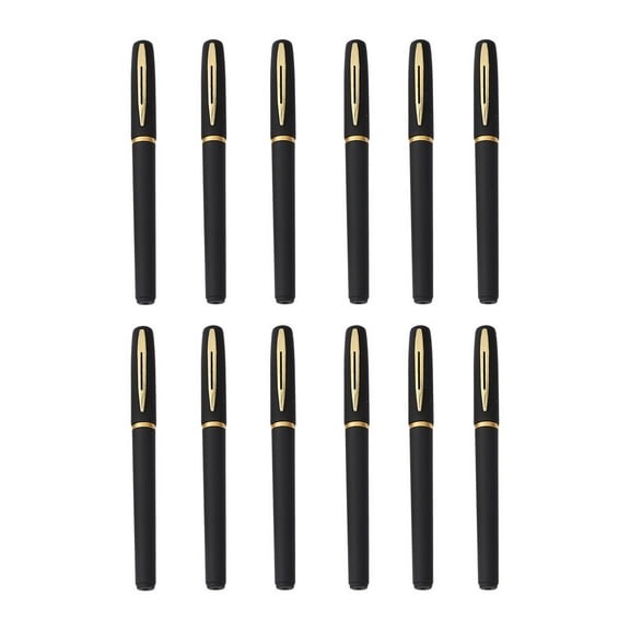 Nkmbld 12 Pack Retractable Gel Pens, 0.5mm Fine Point Smooth Writing Pens for Journaling Note Taking, Quick Dry Black Ink Ballpoint Pens for Office Supplies