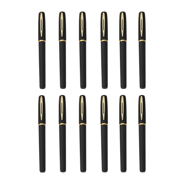 Pisexur Batería de cocina Bolígrafos de gel de 0,5 mm, tinta negra, punta fina, escritura suave, para diario, notas, útiles escolares y de oficina, 12 unidades, 2 ml para la cocina del hogar