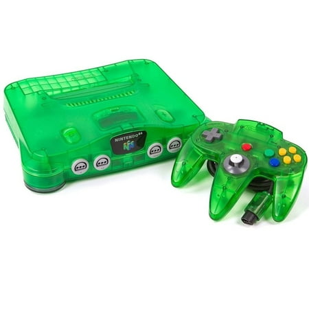 Refurbished Nintendo 64 N64 Jungle Green Video Game Console with Matching (Best Nintendo 64 Emulator For Android)