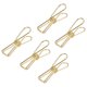 thumbnail image 1 of Uxcell Clips de alambre metálico pequeños de 1" multiusos, abrazaderas para bolsas, dorado, 25 unidades, 1 of 5