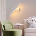 thumbnail image 4 of Injueey Luz de pared del dormitorio Decoración LED 330 ° Lámpara de sala de estar de noche giratoria Iluminación de moda de aluminio para interiores Iluminación y accesorios Negro  Warmes Gelb Injueey HA011277-01B, 4 of 6
