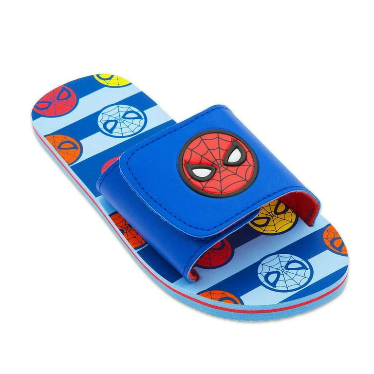 Disney Store Marvel Spider Man Flip Flops Sandals Shoes Boy Size 9 10