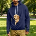 thumbnail image 5 of DDAPJ pyju Pet Pouch Hoodie Men Small Dog Carrier Hoodies Puppy Pouch Sweatshirt Unisex Animal Holder Pullover Tops Dark Blue XL, 5 of 8
