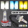 thumbnail image 4 of Alla Lighting Newest 5200Lms Xtreme Super Bright LED H16 H8 H11 Fog Lights Bulbs 5530-SMD 12V Upgrade (6000K Xenon White), 4 of 10