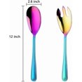 thumbnail image 2 of Large Salad Servers Set 12" Long Serving Spoon Fork 18/10 Stainless Steel - Rainbow, 2 of 8