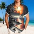 thumbnail image 2 of Jinhomg Men's Hawaiian Shirt Short Sleeve Button Down Shirts with Pocket Big and Tall Tropical Holiday Beach Shirts for Men Orange,XXL, 2 of 6