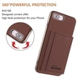 thumbnail image 3 of Allytechgroup Wallet Case for iPhone 8 Plus/7 Plus, RFID Blocking PU Leather Stand Phone Shell with Credit Card Slot Shockproof Protective Back Cover for iPhone 8 Plus/7 Plus Women Men, Brown, 3 of 8