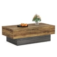 thumbnail image 1 of Fnova Modern 55 Inch Rectangle Wooden Coffee Table, Large Center Table, Cocktail Tea Table for Living Room, Reception Room, Office, Apartment, 1 of 11