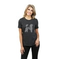 thumbnail image 2 of Thread Tank Poodle Dog Silhouette Women's Relaxed Crewneck T-Shirt Tee Charcoal Large, 2 of 4