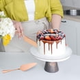 thumbnail image 5 of Stainless Steel Cake Knife and Server Set - Stylish Multi-Use Utensil for Birthdays, Parties & Events(Rose Gold ), 5 of 7