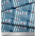 thumbnail image 3 of Soimoi Rayon Fabric Buildings Architectural Print Fabric by Yard 42 Inch Wide, 3 of 3