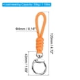 thumbnail image 2 of Uxcell 5" Paracord Lanyard Clasp Wrist Cord Strap Badge Holder, Orange 2 Pack, 2 of 5