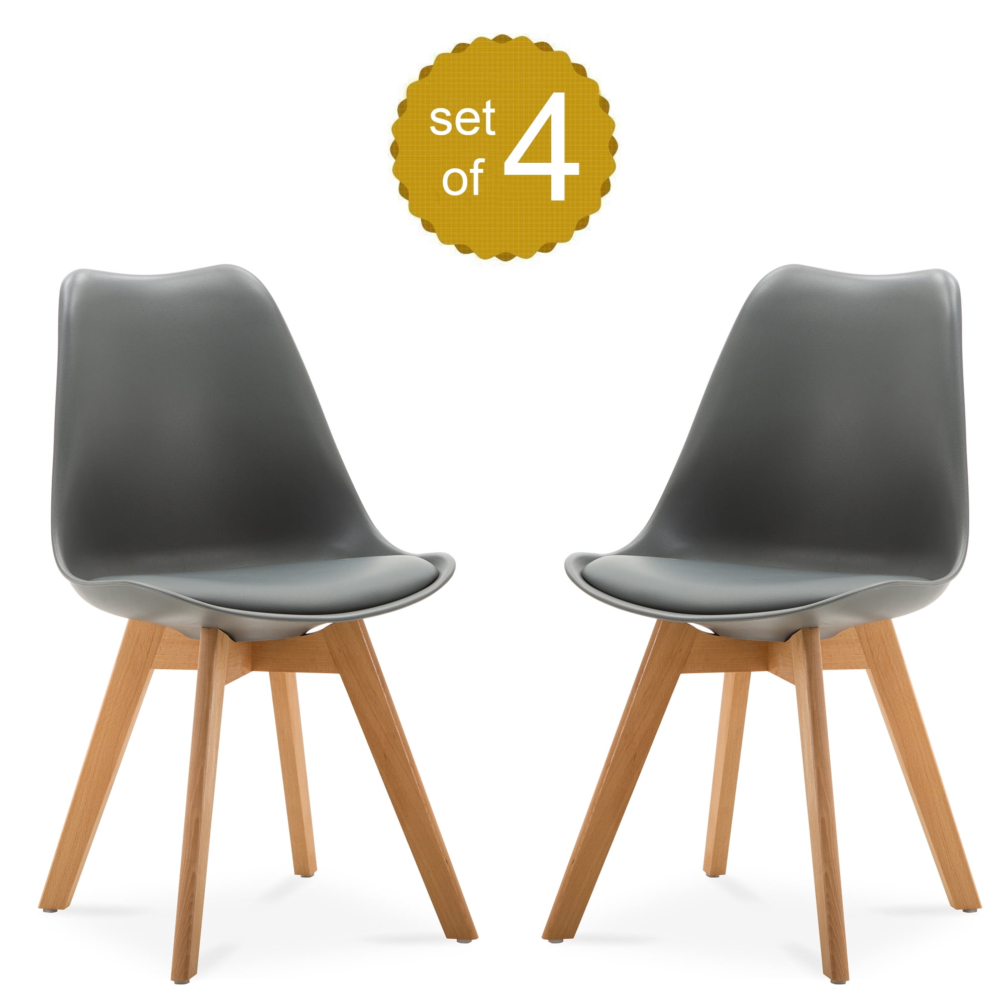 CLEARANCE! Set of 4 Dining Chairs, Mid Century DSW Chair Shell Lounge ...