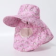 thumbnail image 2 of Sun Hats for Women Uv Protection Printed Wide Brim Neck Breathable Mesh Outdoor Beach Cap, 2 of 3