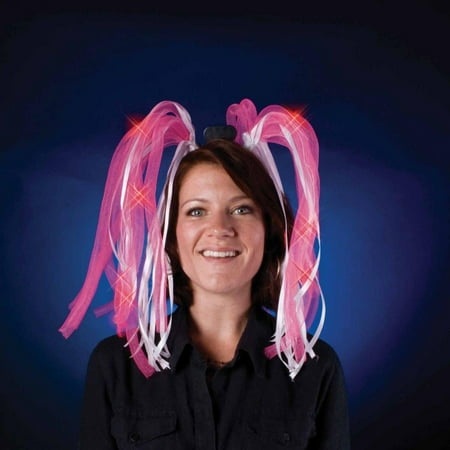 Light Show Pink LED Dreads Costume Headband