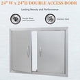 thumbnail image 3 of Qinaqin 24-Inch by Stainless Steel Outdoor Kitchen Flush-Mount BBQ Access Puerta para Kitchens Islands etc, 3 of 5