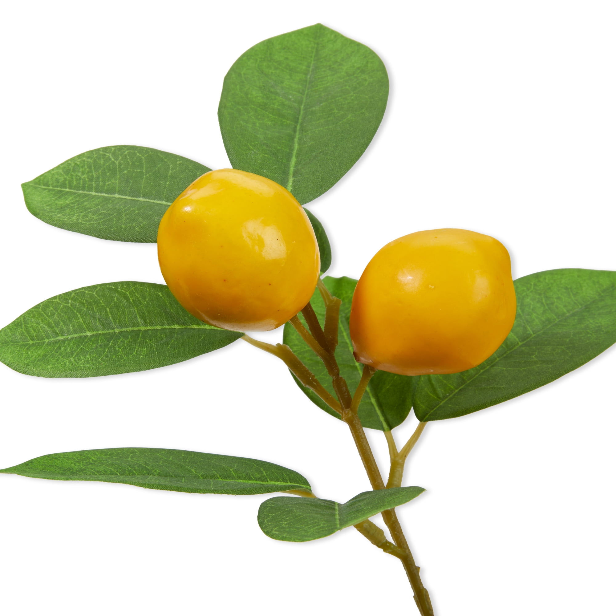 (3 pack) Mainstays Artificial Mini Fruit Pick, Yellow Lemon, 6.25" x 9.8"