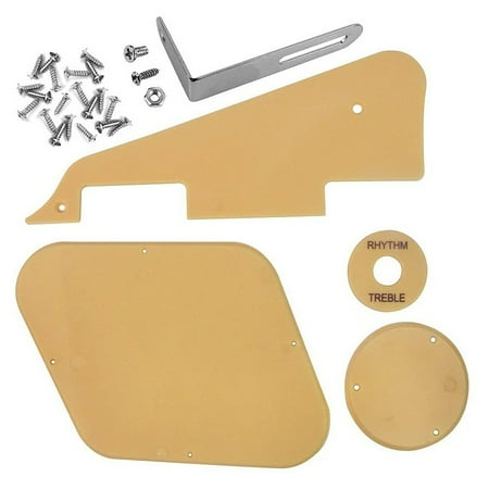 

1Set Yellow Pickguard Cavity Switch Covers Selector Plate Bracket Screws Fit Guitar Style Kit