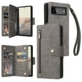 thumbnail image 1 of Case for Google Pixel 6A 5G Magnetic Leather Zipper Wallet Cover Card Holder, 1 of 5