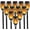 Black 12 Pack, variant on Solar Flame Lights Outdoor, 6 Pack Solar Torch Light with Flickering Flame for Garden Decor - Waterproof 12 Led Torches for Outside, Yard Lights Halloween for Lawn Patio Pathway Lighting