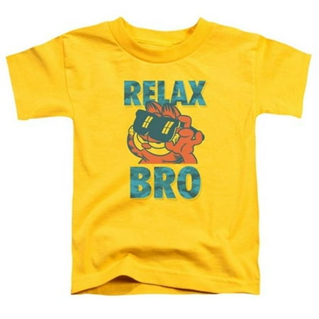

Trevco Garfield-Relax Bro Short Sleeve Toddler Tee- Yellow - Medium 3T