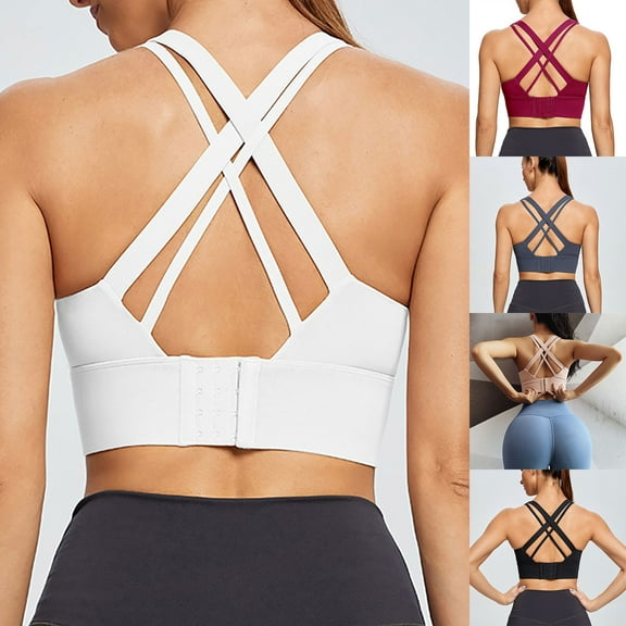 ATOYSOY Sports Everyday Bra Camisole Crop Tops Breathable Push Up Underwear Workout Running Gym Yoga Girls Teens Smoothing Comfort Bra Black