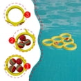 thumbnail image 1 of Juego de lanzamiento de piscina con puntuación, ligero, con 10 bolas de colores, flotador de espuma, juguete para lanzar y entretenimiento acuático. Amarillo, 1 of 8
