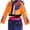 Orange, variant on G'irls Popular Singer Cosplay Costume, 2-Piece Pop Idol Group Cosplay Outfit with Graphic T-shirt & Skirt for Halloween Cosplay Dress Up, Birthday Party & Stage Performance