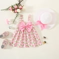 thumbnail image 2 of TAIAOJING Toddler Girls Dress Sleeveless Floral Skirt Bow Cute Sweet Suspender Dress Princess Dress With Hat, 2 of 5