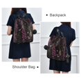 thumbnail image 4 of FORMRS Women's Travel Backpack Purse Anti-Theft Hidden Pockets Casual Shoulder Bag, Dark Purple Floral Pattern, 4 of 7