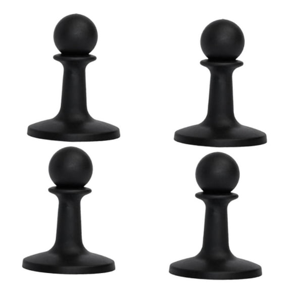 4 piezas de tapa protectora para postes de tienda de campaña, protector de punta, tapa de luz, agarre de lona para tienda de campaña para exteriores Negro