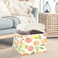 thumbnail image 3 of Yayeee Collapsible Cube Storage Bin with Lid Fabric Closet Decorative Basket with Handles, Candy Orange, 3 of 7