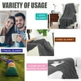 thumbnail image 7 of PiccoCasa Super Soft Warm 100% Cotton Cable Knit Throw Blanket for Sofa Couch Bedding Home Dark Grey 47 x 70 inch, 7 of 7