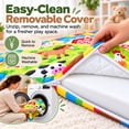 thumbnail image 3 of Zenkitch Removable Foam Baby Play Mat, 50 x 50 in Playpen Mat, Machine-Washable Cover, Thick Cushioning, Soft & Non-Slip for Infants, 3 of 13