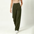 thumbnail image 6 of ATOYSOY Women High Waist Pleated Wide Leg Pants for Winter Casual Office Wear with Pockets Comfortable Soft Warm Trousers for Daily OutFitteds, 6 of 6