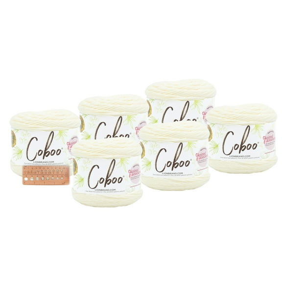 Lion Brand Yarn - Coboo - 6 Pack (Vanilla Blossom)