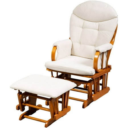 Delta - Glider and Ottoman, Oak
