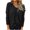 Black#3, variant on Spring Tops for Women Tops for Women Long Sleeve 3/4 Sleeve Women's Fall Casual V-Neck 3/4 Sleeve Work Shirt Solid Chiffon Fold Tunic Top office Wear Blouses Red S