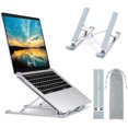 thumbnail image 1 of Babacom Support Ordinateur Portable, Support PC Portable con 9 niveles ajustables, Refroidisseur y Ventilación de Aluminio Compatible con MacBook, Dell, Lenovo, HP, Otros Laptops Tablets 10” - 15.6” Ormromra QH-205, 1 of 8