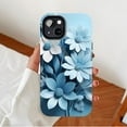 thumbnail image 2 of Artistic Blue 3D Paper Cut Floral iPhone Case, Compatible with iPhone 11/12/13/14/15/16 (Pro Max/Plus) for Art Lovers & Gift Seekers, 2 of 9