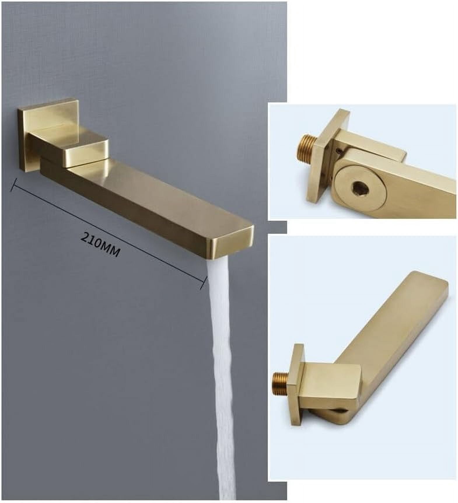 Bathroom Separate Basin Faucet Gold/Black/Chrome Hot and Cold Water Mixer Tap Double Hole Single Handle Brass Bathtub Faucet