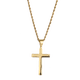 thumbnail image 1 of Collar Hombre de Cruz LUCKMAN, Acero Inoxidable con Baño Oro 18k o Color Plata, Modelo Ethan dorado UNITALLA, 1 of 7