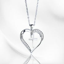 Love Necklace for Women – Luxury Cubic Zirconia Cross Pendant