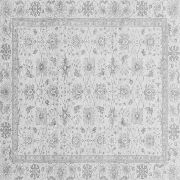 Ahgly Company Indoor Square Oriental Gray Modern Area Rugs, 4' Square