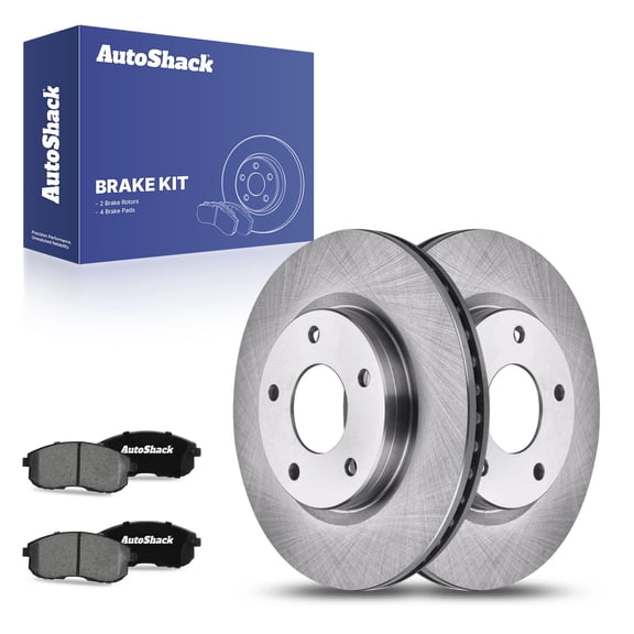 AutoShack 11.64" (295.7 mm) Front Vented Brake Rotors   Ceramic Brake Pads | Replacement for 2017-2019 Nissan Sentra 2011-2017 Nissan Juke | 6-PC Brake Kit