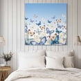 thumbnail image 4 of Blue Ombre Butterfly Wall Art Painting on Canvas, Pastoral Farmhouse Butterflies Canvas Art Home Prints Wall Art Framed Modern Artwork for Living Room Bedroom Wall Decor 12x12in, 4 of 9
